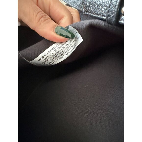 RALPH LAUREN Pebble Black Tote Bag w/ Shoulder Strap - Picture 3 of 12